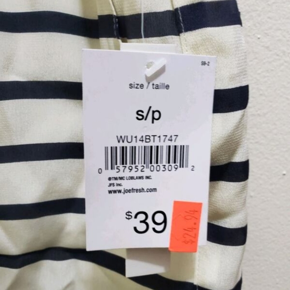 🆕 JOE FRESH  - NWT SILK STRIPPED SHORTS - Picture 3 of 4